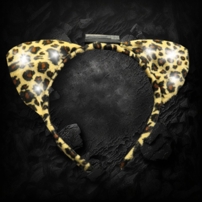 LIGHT UP LEOPARD PRINT CAT EARS