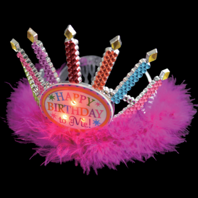 HAPPY BIRTHDAY FLASHING TIARA IN DISPLAY BOX