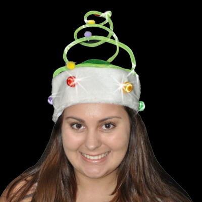 LED FLASHING CHRISTMAS TREE SPRING HAT