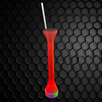 ASSORTED COLOR LED YARD GLASSES WITH LID AND STRAW 