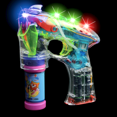 SMALL FLASHING LED BUBBLE GUN 