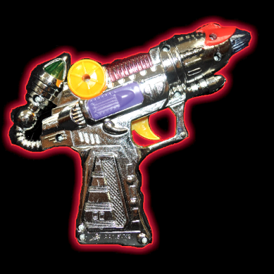 LED FLASHING MINI GUN IN DISPLAY