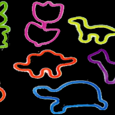 SHAPED RUBBER BANDZ ( 12 PACKS OF 24)