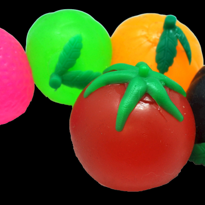 BEAD BALL SQUISHY ASSORTED FRUIT