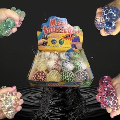 2.5" ASSORTED STYLE MESH SQUISY BALL 