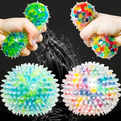 ASSORTED COLOR 2" SQUISHY BEAD SPIKE BALL 