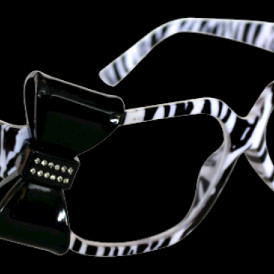 ZEBRA-PRINT SUNGLASSES WITH BOW ACCENT