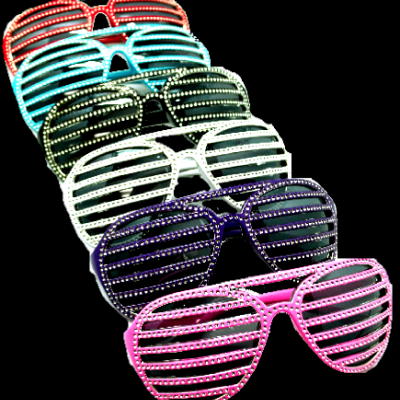 SHUTTER SHADES DIAMONDS WITH LENSES ASSORTED COLORS
