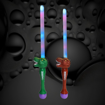 ASSORTED LED DINOSAUR BUBBLE SWORD