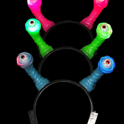 ASSORTED COLOR LED FLASHING EYEBALL BOPPER HEADBAND