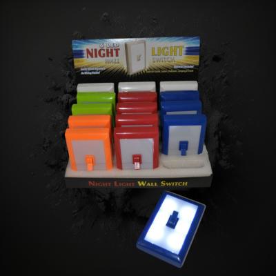 ASSORTED COLOR BATTERY POWERED NIGHT LIGHT SWITCH WITH ADHESIVE BACK 