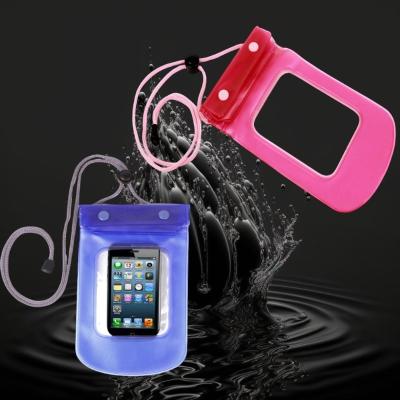ASSORTED COLOR WATER PROOF POUCH ON LANYARD WITH 