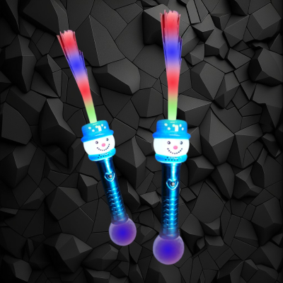 LED FIBER OPTIC SNOWMAN WAND