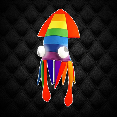 FLASHING SQUID RAINBOW HAT