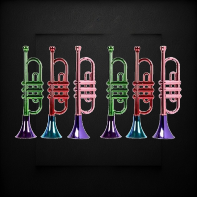 METALLIC TRUMPET - ASSORTED COLORS