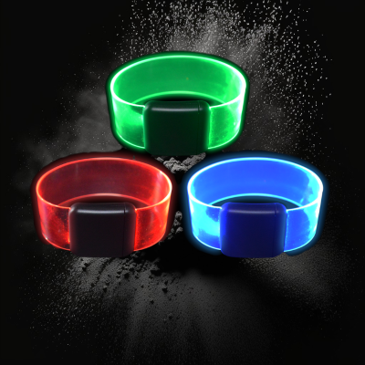 LED CLEAR BAND BRACELET WITH MAGNETIC CLOSURE