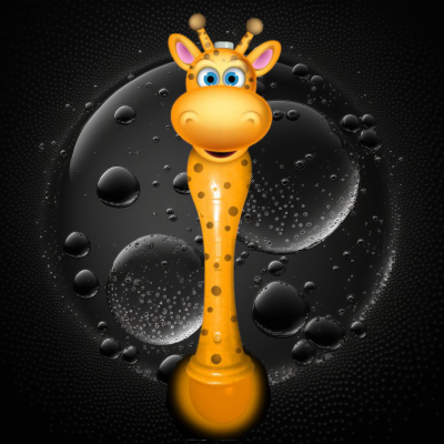 LED FLASHING GIRAFFE BUBBLE WAND