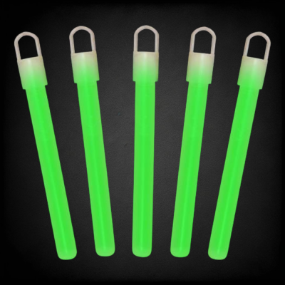 4" GREEN BLUK PACKED GLOW STICKS