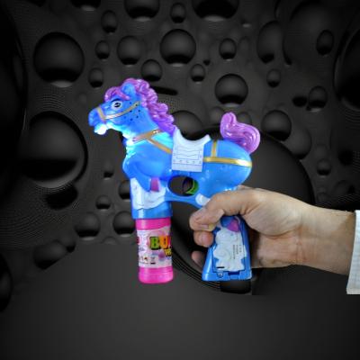 LED ASSORTED COLOR PONY BUBBLE GUN 