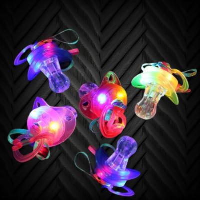 ASSORTED COLOR LED HARD TIP PACIFIER NECKLACE
