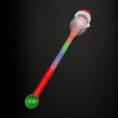 LED FLASHING SANTA WAND