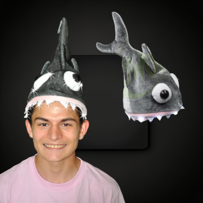 LED FLASHING SHARK HAT