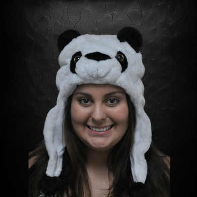 SHORT PLUSH PANDA STYLE HAT