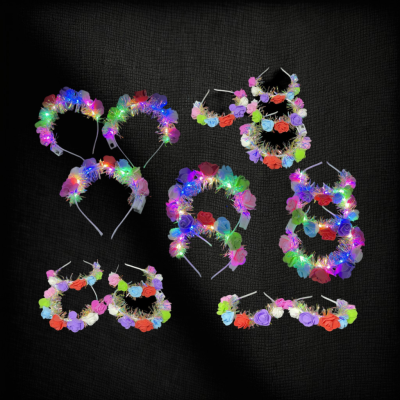 MULTI-COLOR LED FLOWER HEADBAND
