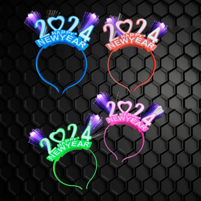 HAPPY NEW YEAR 2024 FIBER OPTIC LED BOPPER