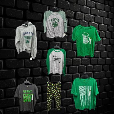 ASSORTED CLOTHING BUNDLE ST. PATRICK'S DAY ITEMS 50 PIECE ASSORTMENT
