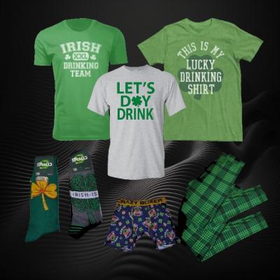 ASSORTED CLOTHING BUNDLE ST. PATRICK'S DAY ITEMS 100 PIECES