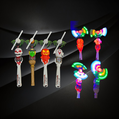 ASSORTED STYLE LED HALLOWEEN WINDMILL WAND