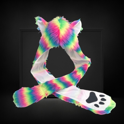 ULTRA FUZZY TIEDYE PRINT PLUSH HAT