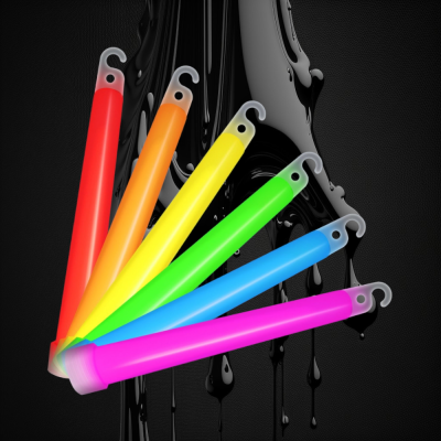 6" ASSORTED COLOR GLOW STICKS PACK OF 50