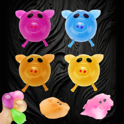 ASSORTED COLOR PIG SPLAT BALL