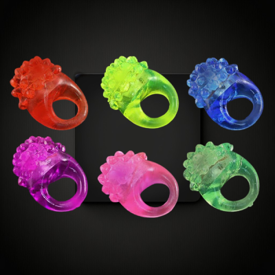 ASSORTED COLOR LED FLASHING BUMPY RING