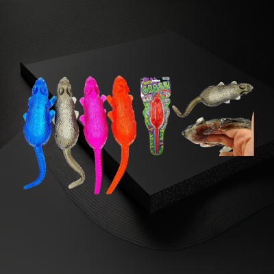 ASSORTED COLOR CARDED STRETCHY STICKY RAT